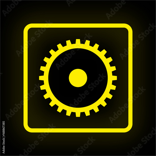 Neon Button App - Zahnrad Technik