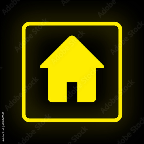 Neon Button App - Haus Unterkunft
