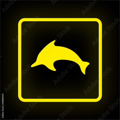 Neon Button App - Delfin