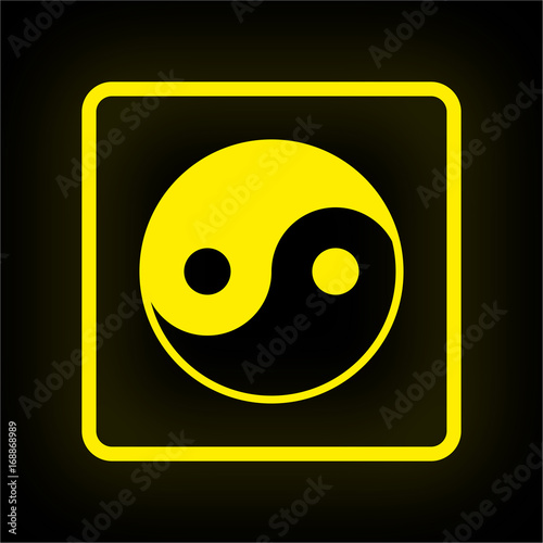 Neon Button App - Yin-Yang