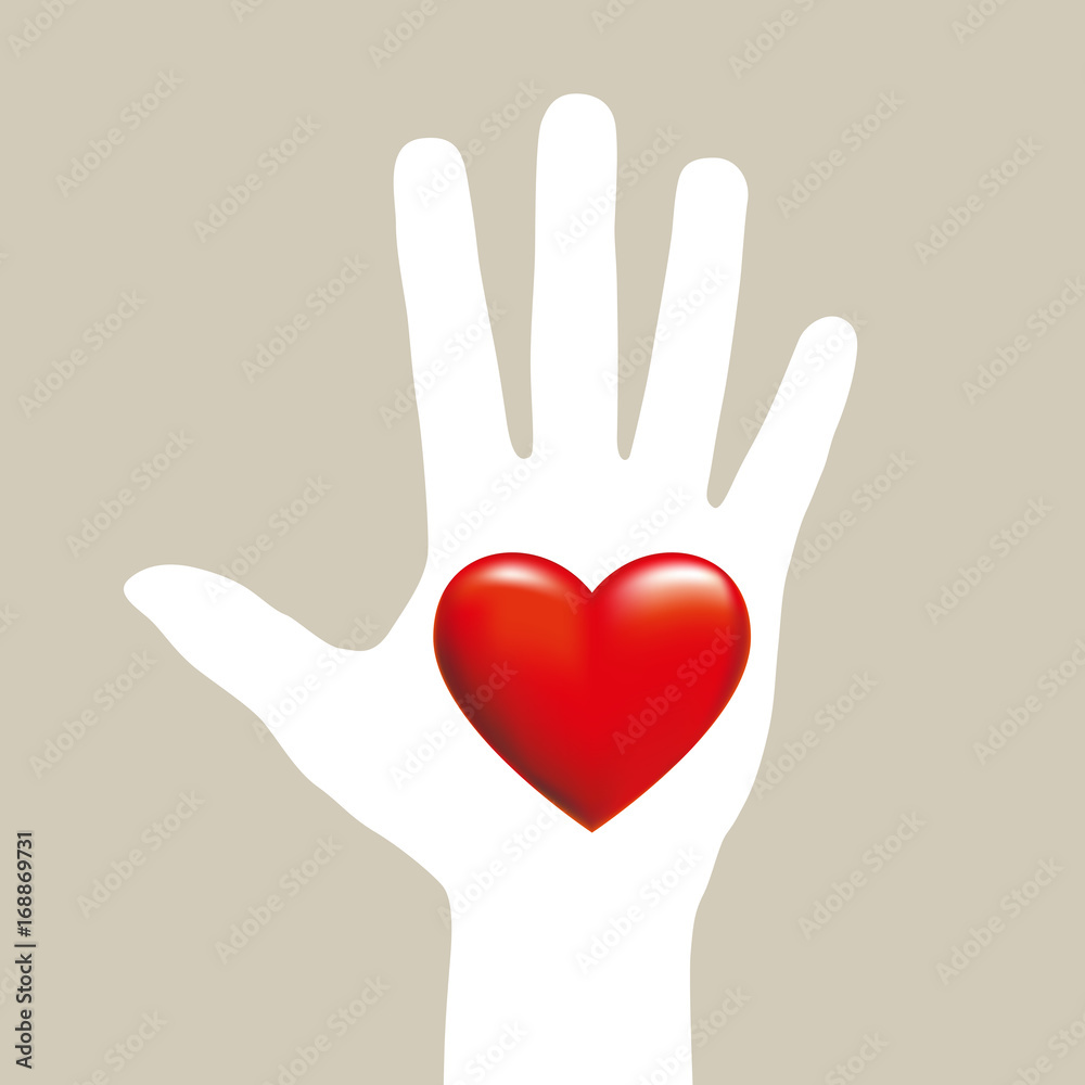 Obraz premium Hand with heart