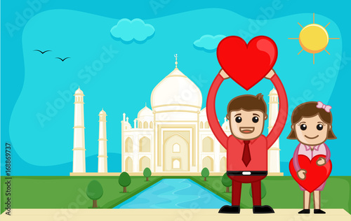 Valentine Couple at Taj Mahal