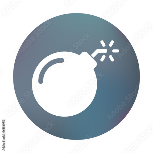 Farbiger Button - Bombe