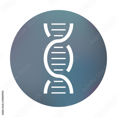 Farbiger Button - DNA-Strang