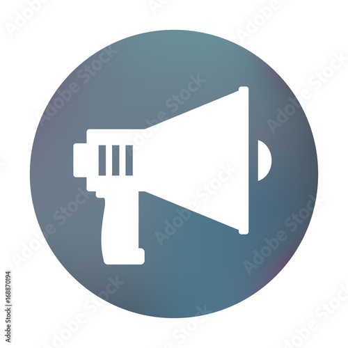 Farbiger Button - Megafon