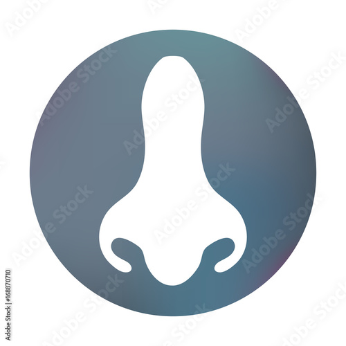 Farbiger Button - Nase
