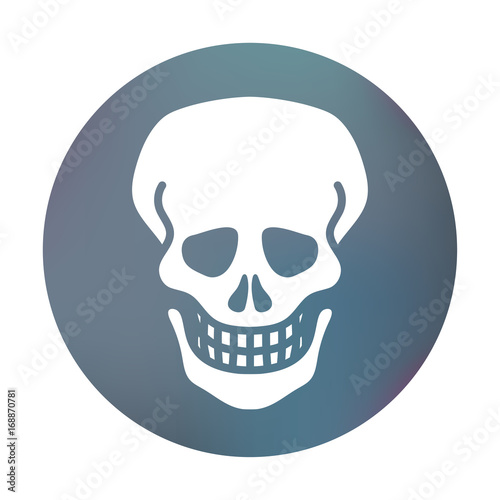 Farbiger Button - Gefahren-Symbol