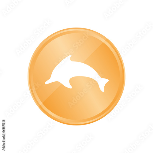 Bronze Münze - Delfin