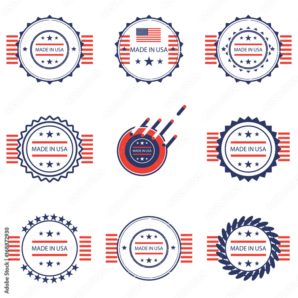 Vector illustration Made in USA Vector illustration Made in USA