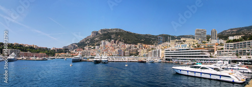 Panorama of La Condamine ward and Port Hercules in Monaco.