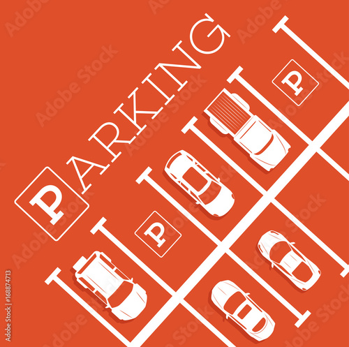 Parking zone poster in minimalist style