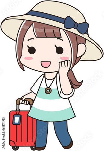 浮かれ気分で海外旅行バカンスに出かける夫婦のイラスト Stock ベクター Adobe Stock