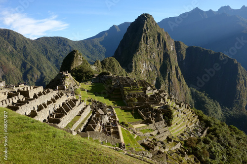 Blick auf die Reste von Machu Picchu