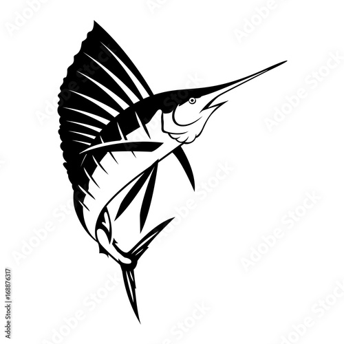 graphic marlin, vector