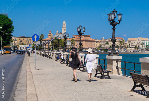 Bari, Italy - The capital of Apulia region, a big city on the Adriatic sea, with historic center named Bari Vecchia and the famous waterfront