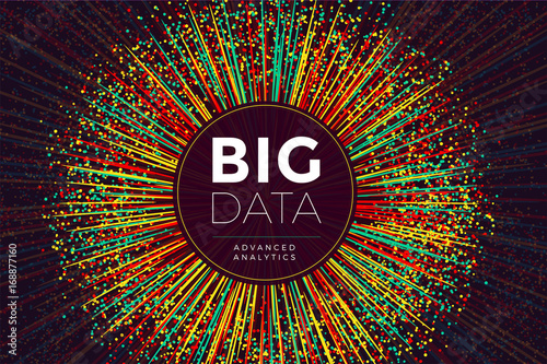 Big data visualization. Futuristic big data analytics