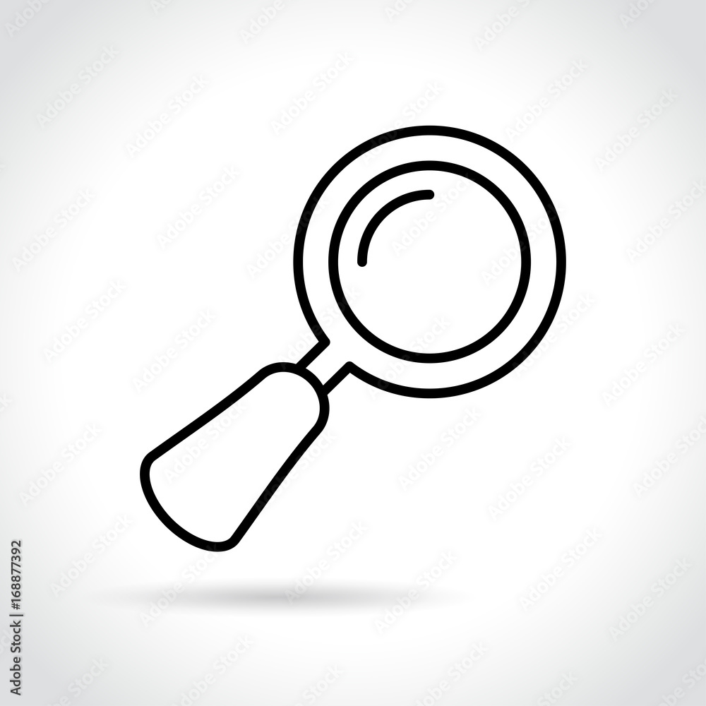 magnifying icon on white background magnifying icon on white background