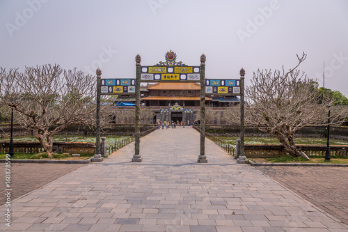 Old Gates at the Entrance of the Imperial City of Hue, Vietnam