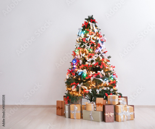 Beautiful fir tree decorate...