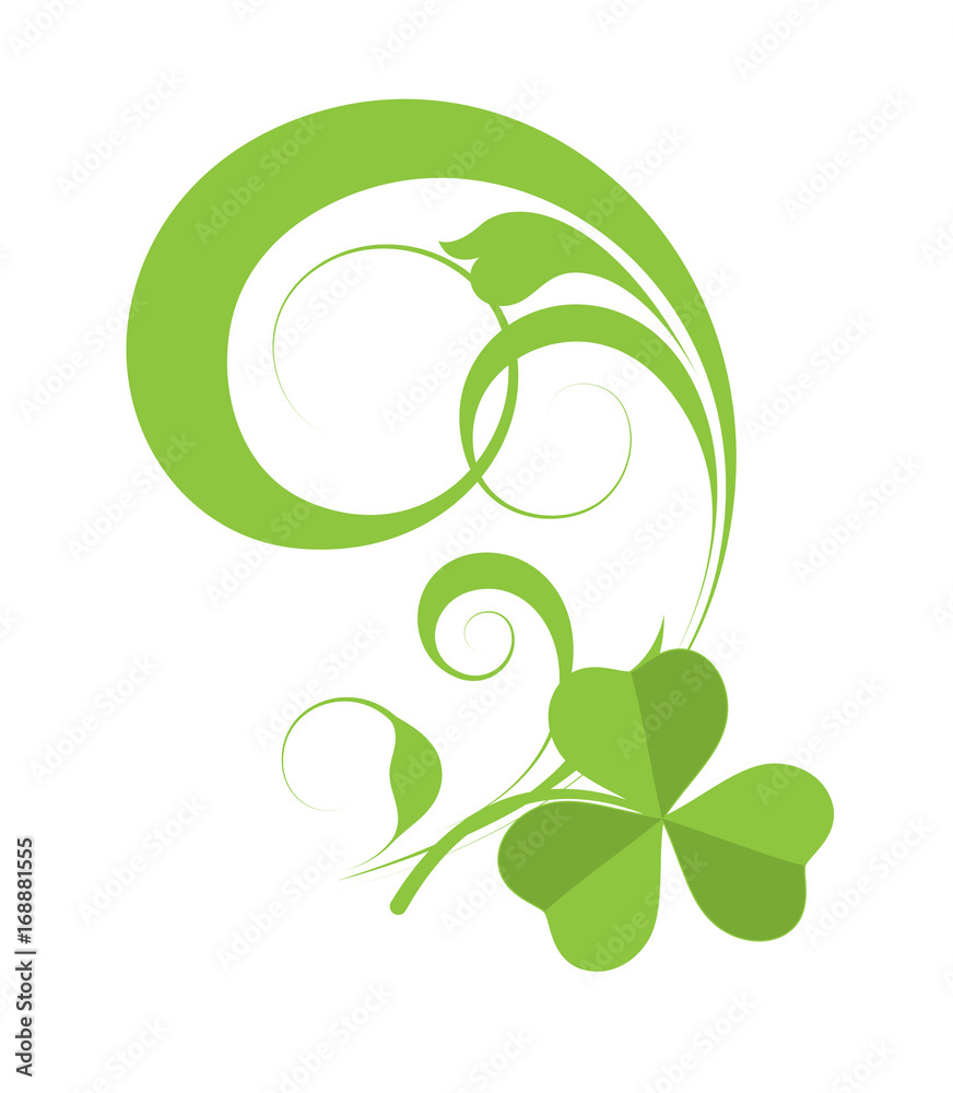 Patrick's Day Flourish Vector Element Patrick's Day Flourish Vector Element