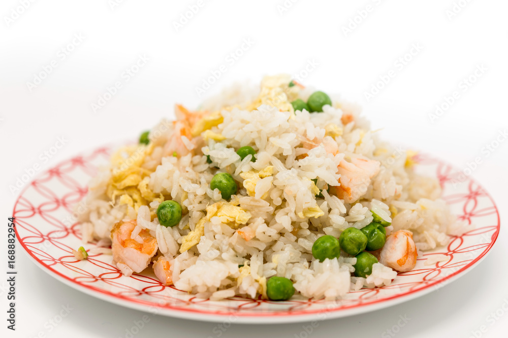 Homemade Chinese fried rice with vegetables and fried eggs Homemade Chinese fried rice with vegetables and fried eggs