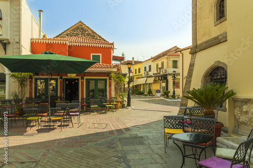 Fototapeta Naklejka Na Ścianę i Meble -  preveza city center, near to the city clock, summer Greece