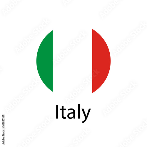 Italy Flag. Official colors and proportion correctly. National Flag of Italy. photo