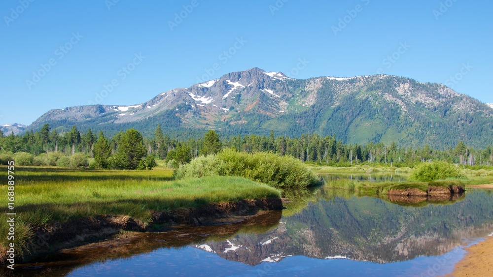 Scenery on South Lake Tahoe in California 