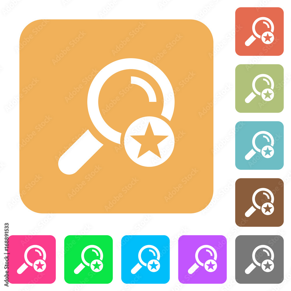 Mark search result rounded square flat icons Mark search result rounded square flat icons
