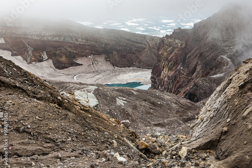 Crater of the Gorely volcano, Kamchatka, Russia photo