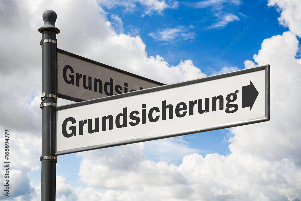 Fototapeta premium Schild 197 - Grundsicherung