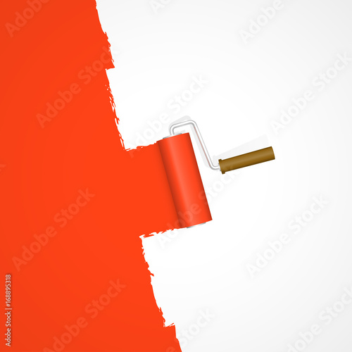 repainting with paint roller