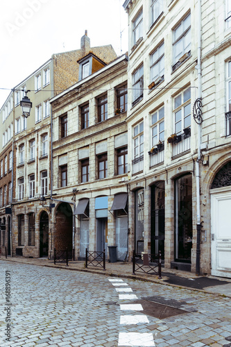 street view of downtown in Lille  France