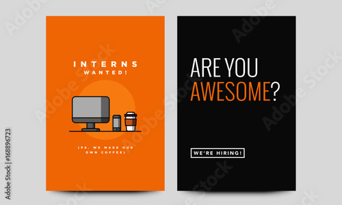 Hiring Recruitment Concept Posters