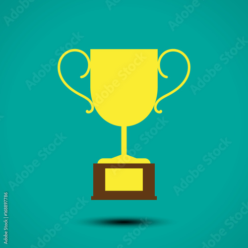 Trophy cup icon. Vector illustration.