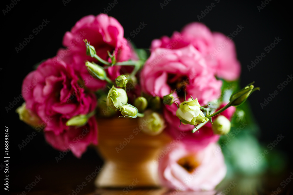 Beautiful bouquet of pink lisianthus flowers Beautiful bouquet of pink lisianthus flowers