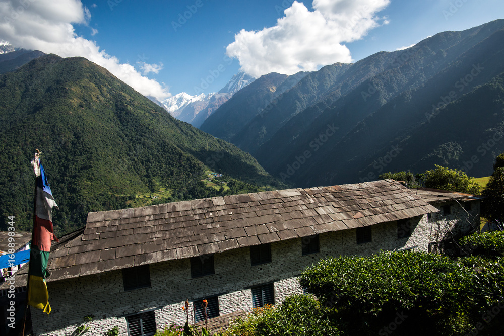 View from Chhomrong, Annapurna mountain range