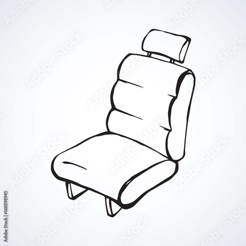 Seat for car. Vector drawing
