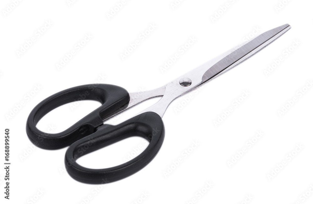 Black scissors isolated on white background Black scissors isolated on white background