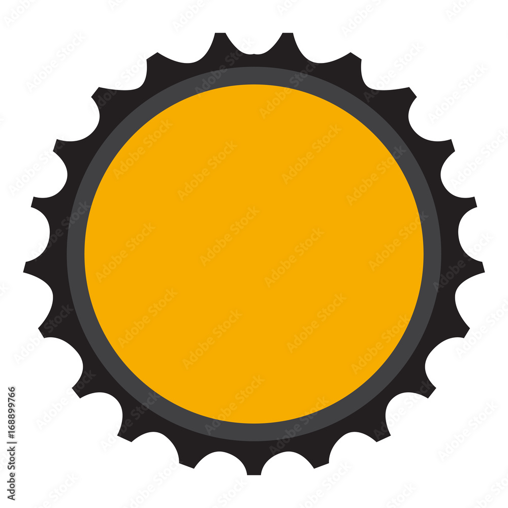 Isolated beer bottle top on a white background, Vector illustration Isolated beer bottle top on a white background, Vector illustration
