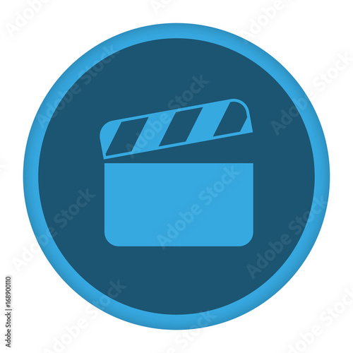 App Icon blau Filmklappe