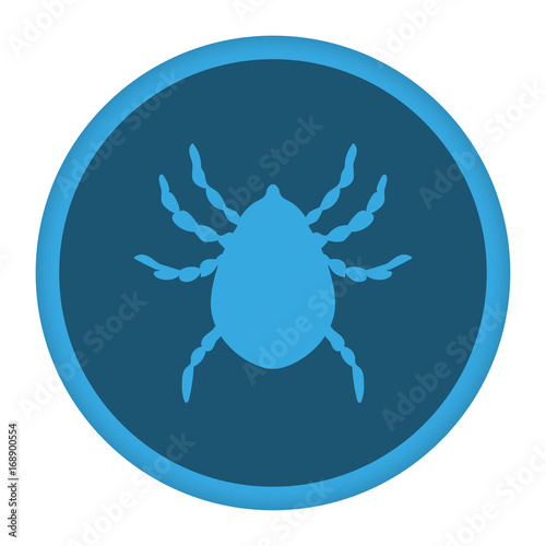 App Icon blau Zecke