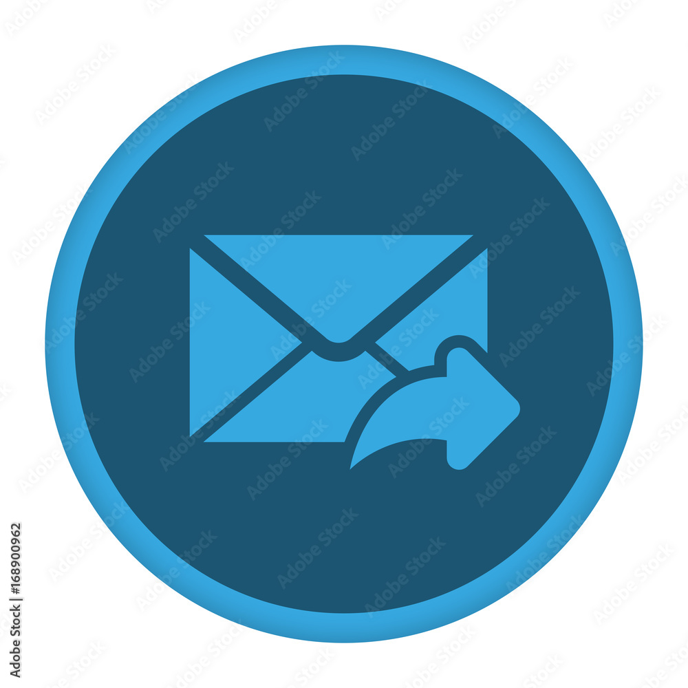 App Icon blau Brief weiterleiten App Icon blau Brief weiterleiten