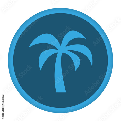 App Icon blau Palme