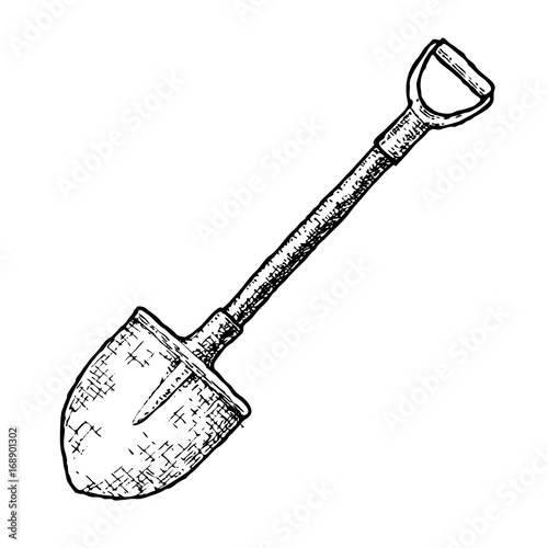 Garden shovel sketch