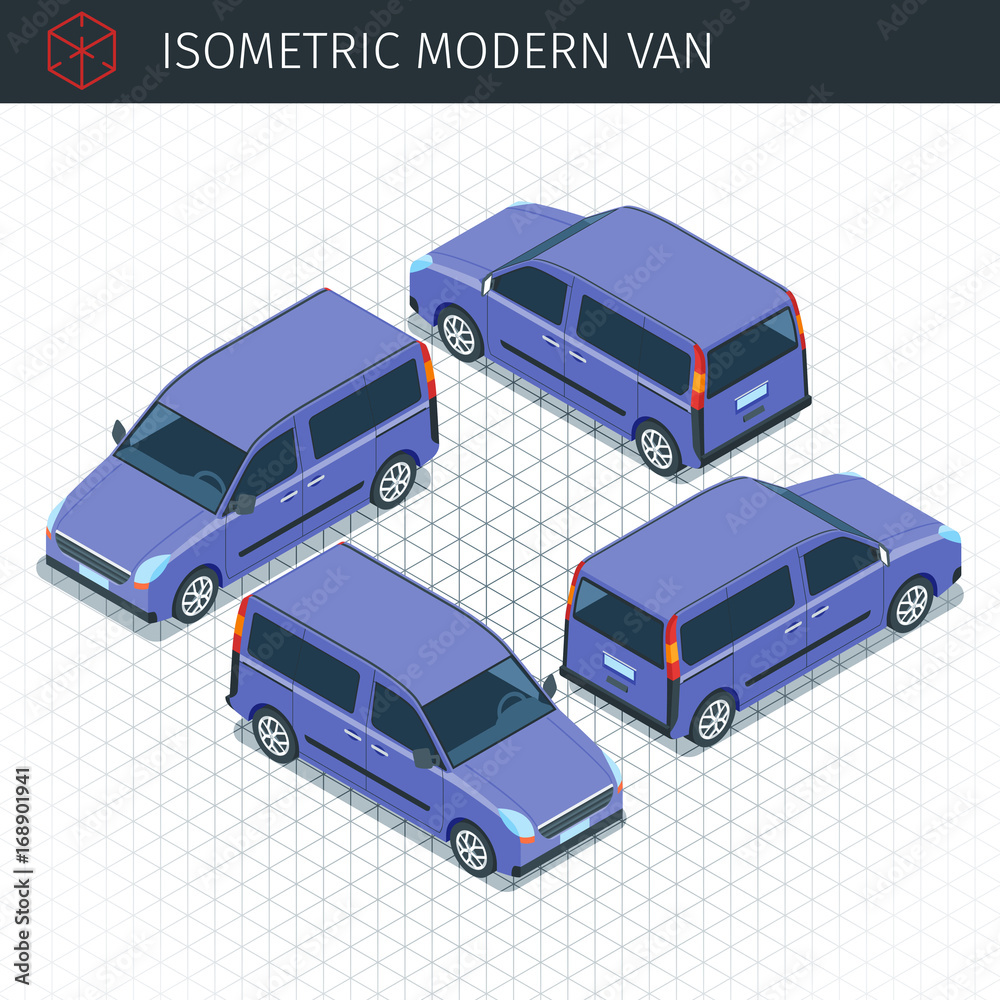 Isometric modern van