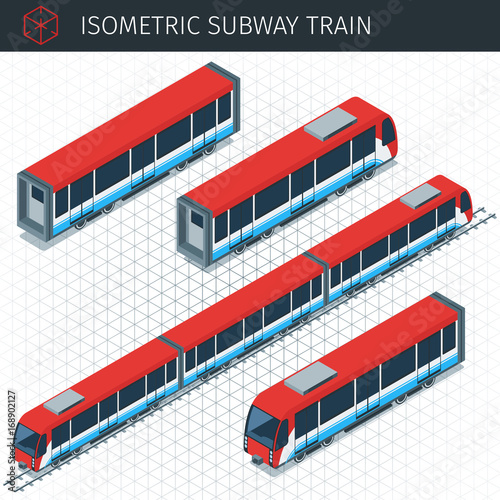 Isometric subway train