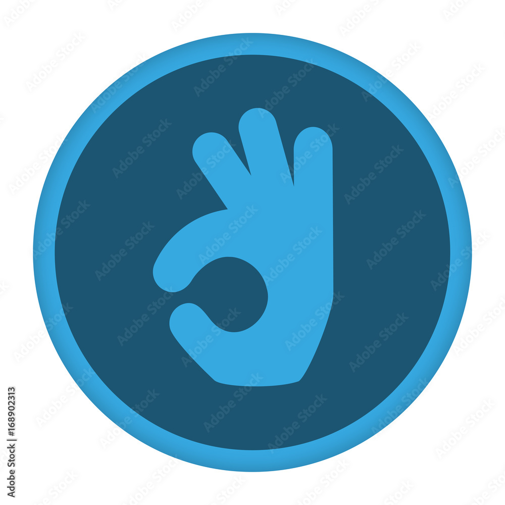 App Icon blau Emoticon Okay App Icon blau Emoticon Okay