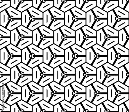 Seamless black and white geometric pattern