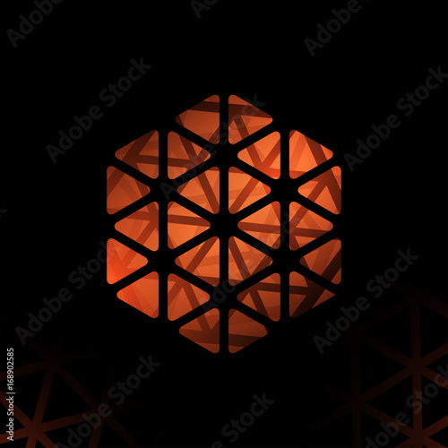 Abstract polygonal shape. Abstract Modern Geometrical Design Template. Dark logo.